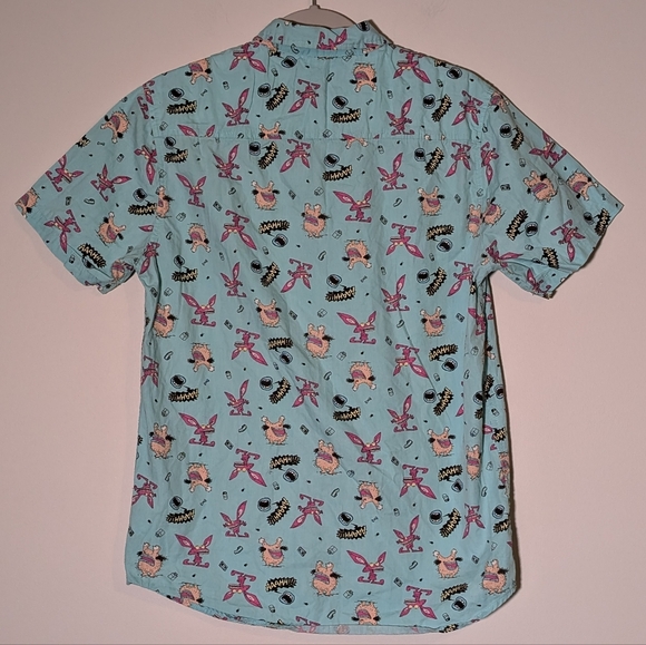 Aaahh!!! Real Monsters Nickelodeon 21MEN Button Down Shirt Men's Size M - Picture 4 of 6